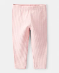 Baby Girl Ribbed Leggings