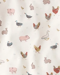 Baby Organic Cotton Pyjamas Barnyard Tails Print