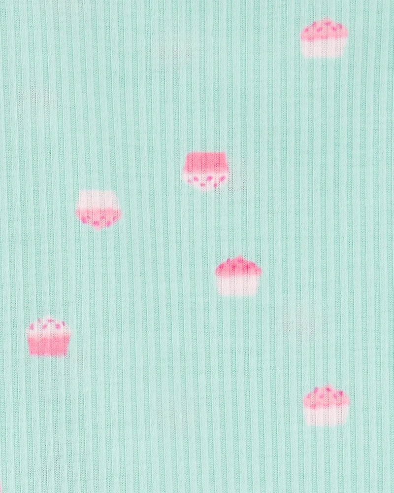 Toddler Girl 2-Piece Cupcake Loose Fit Pyjamas
