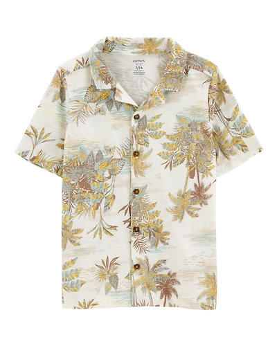 Kid Palm Tree Button-Down Shirt