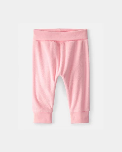Baby Girl Terry Pants - Pink