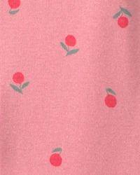 Toddler Girl Floral 100% Cotton 1-Piece Romper Pyjama - Pink