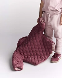 Toddler Girl Quilted Barn Jacket - Burgundy