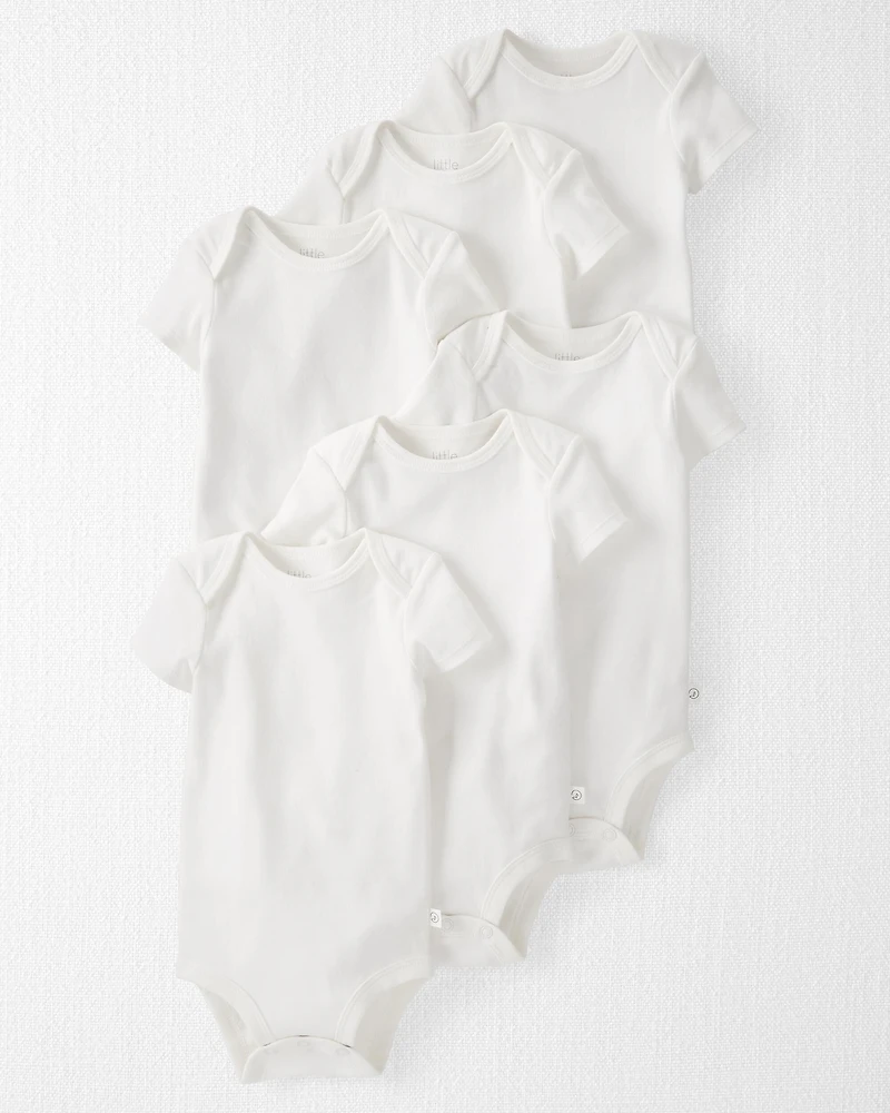 Baby 6-Pack Organic Cotton Rib Bodysuits