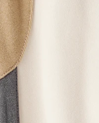 Baby Boy Colourblock Joggers - Tan/White