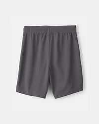 Boys Mesh Active Shorts - Grey