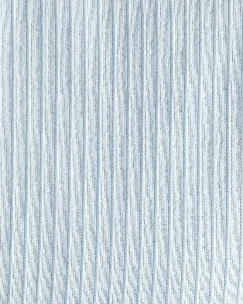 Baby Girl Flare Pull-On Stretch Rib Leggings - Blue