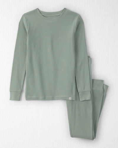 Kids 2-Piece Long-Sleeve Pajama Set Green