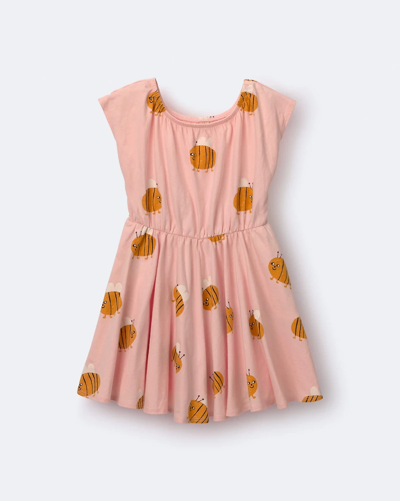 Toddler Girl Avenue Twirl™ Dress Bee Print - Light Pink