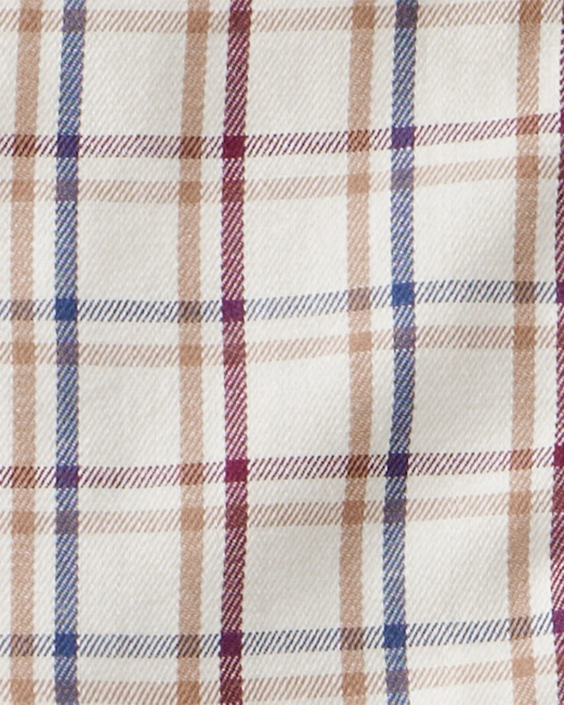 Baby Girl 3-Piece Plaid Bubble Outfit Set