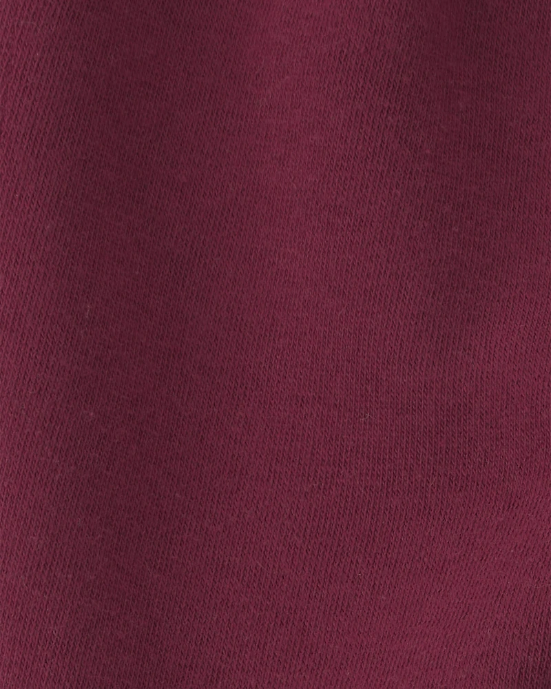 Baby Boy Fleece Pants - Burgundy