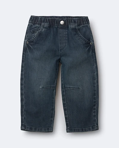 Toddler Barrel Jean Medium Wash - Blue