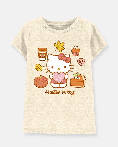 Girls Hello Kitty Short-Sleeve Graphic Tee - Oatmeal