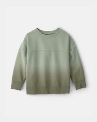 Boys Ombre French Terry Pullover Sweatshirt - Green