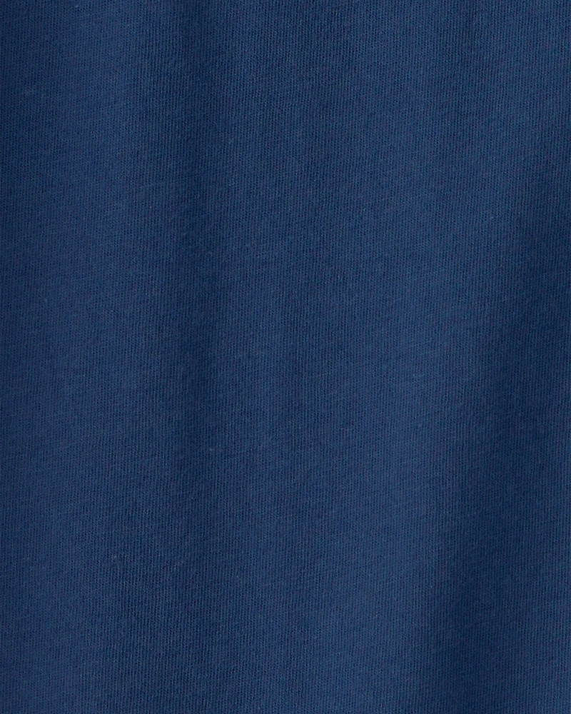 Boys Solid Henley T-Shirt - Blue