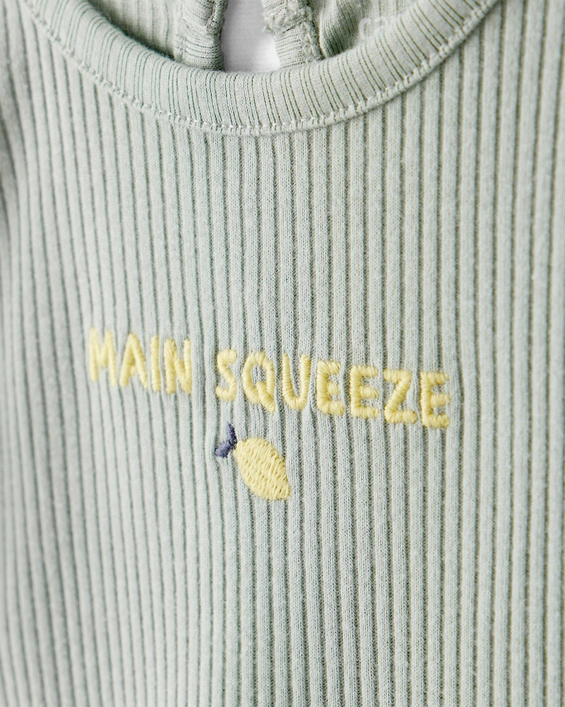 Baby Girl 'Main Squeeze' Bodysuit & Pant Set - Green