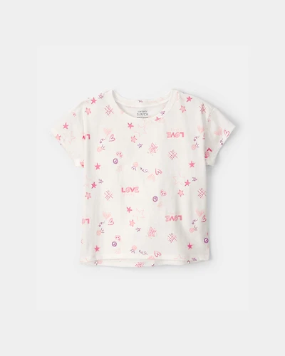 Girls 'Love' Top - Ivory