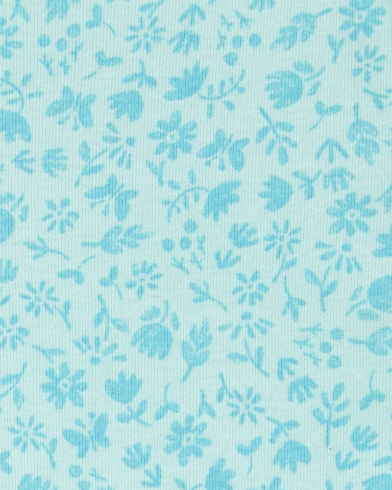 Kid Butterfly Print Snug Fit Cotton 4-Piece Pyjamas