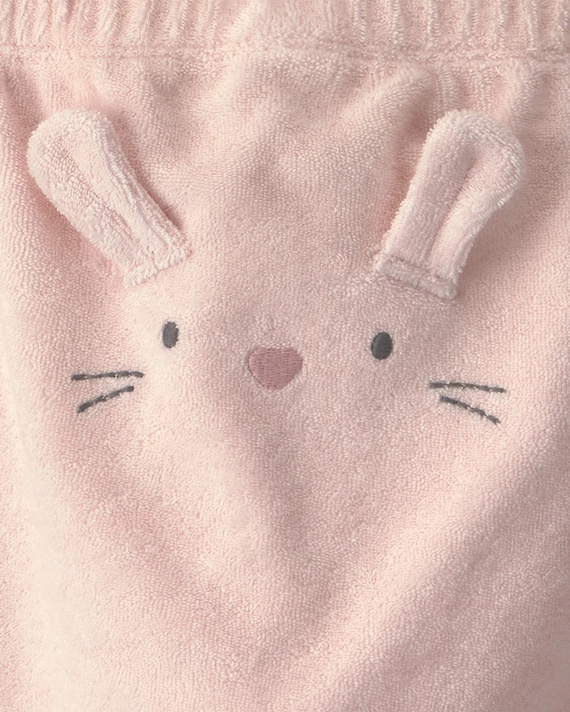 Baby Girl 3-Piece Bunny Terry Short-Sleeve Layering Set - Pink