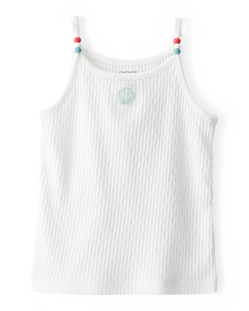 Toddler Seashell Ribbed Tank Top