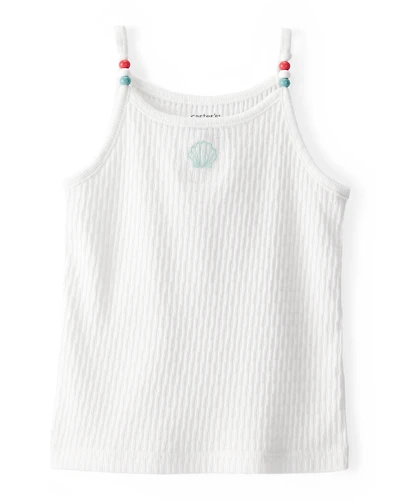 Toddler Seashell Ribbed Tank Top