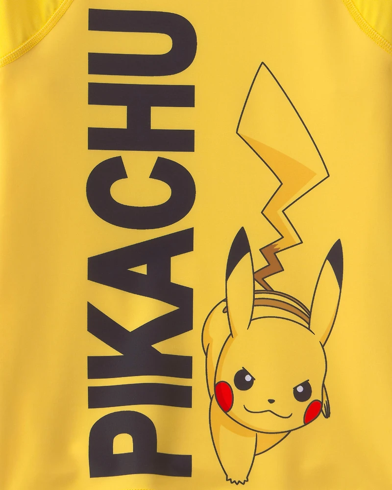 Boys Pokemon Long-Sleeve Rashguard - Yellow
