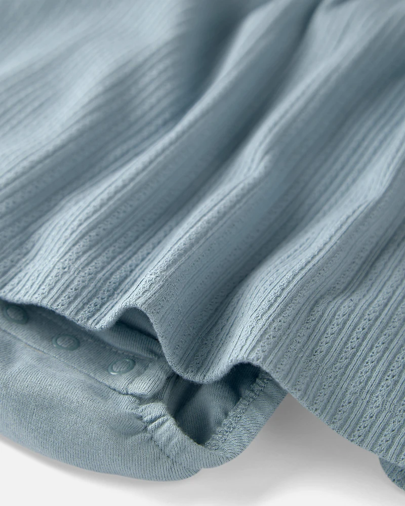 Baby Girl Pointelle Bodysuit Dress Made with Organic Cotton