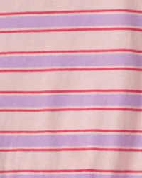Girls Striped Long-Sleeve Top - Pink/Purple