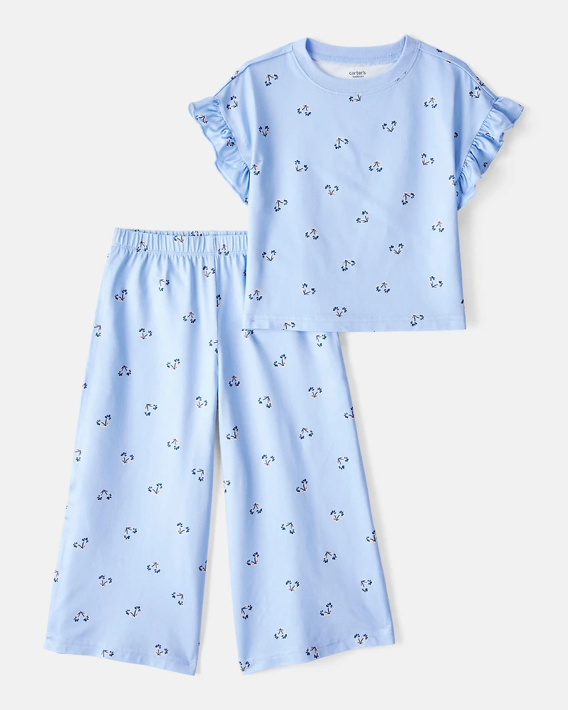 Toddler 2-Piece Floral Print Pyjamas