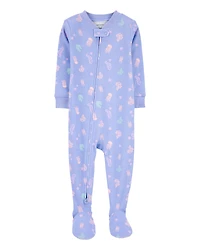Toddler Girl 1-Piece Jellyfish 100% Snug Fit Cotton Footie Pyjamas