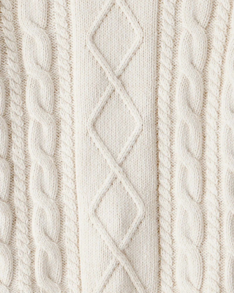 Toddler Organic Cotton Cable Knit Sweater