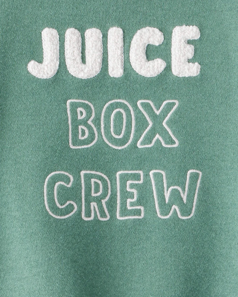 Baby Boy DayDream Fleece Juice Box Crew Long-Sleeve Tee & Pant Set - Green