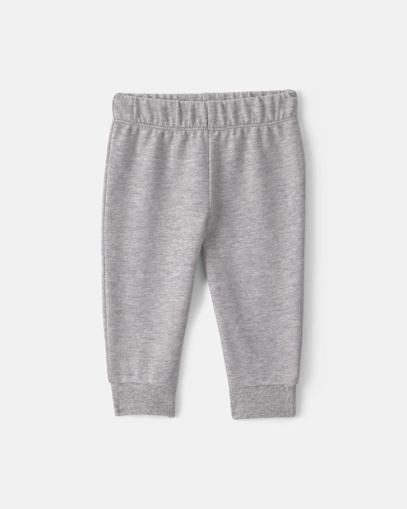 Baby Boy 3-Piece Quilted French Terry Layering Set - Grey