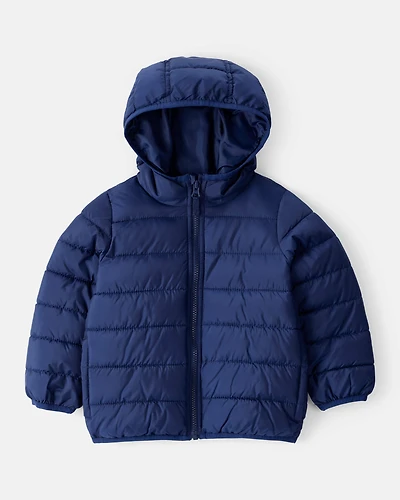 Toddler Hooded Puffer Jacket - Navy Blue