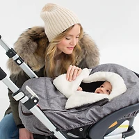 Boys STROLL & GO Car Seat Cover - Heather Grey