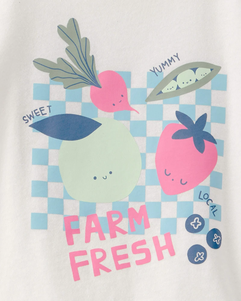 Toddler Girl 'Farm Fresh' Fruit Graphic Tee - Ivory
