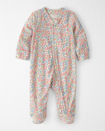 Girls Organic Cotton Sleep & Play Pyjama Floral Print