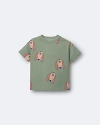 Toddler Dog Relaxed Graphic Tee - Green