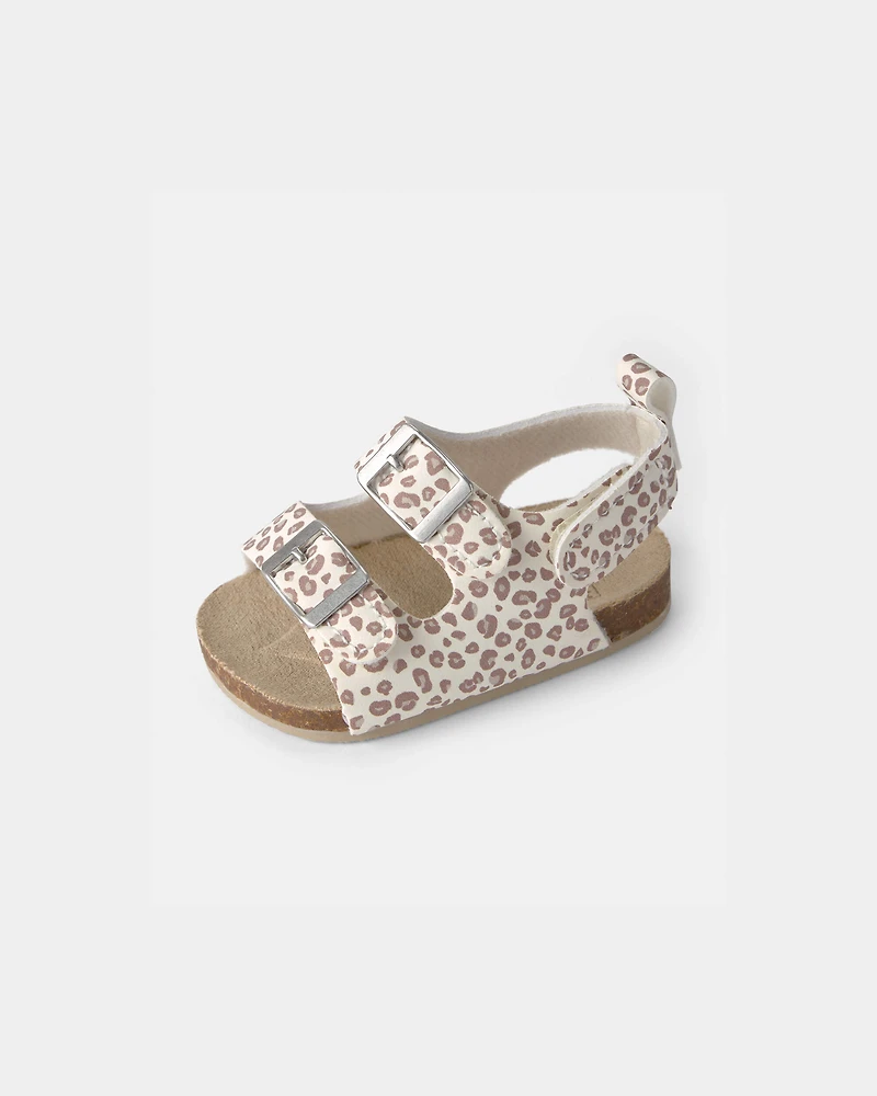 Baby Girl Cheetah Sandals - Cream