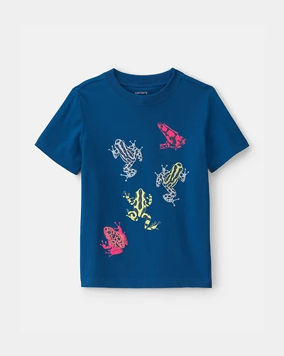 Toddler Boy Tropical Frog Graphic Tee - Blue