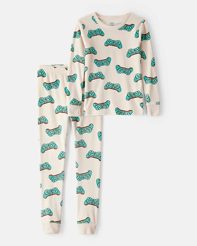 Boys Gamer DreamPlush Snug Fit 2-Piece Pyjamas - Beige