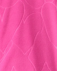 Girls Heart Fleece Long-Sleeve Loose Fit 1-Piece Pyjamas - Pink