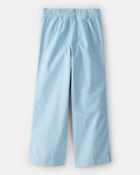 Girls Corduroy Wide-Leg Pants - Blue