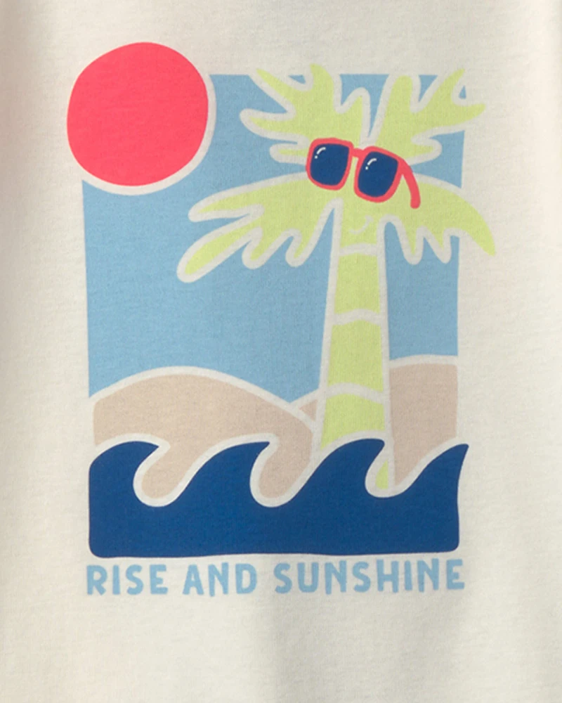 Toddler Boy Sunshine Beach 100% Cotton 4-Piece Pyjama Set