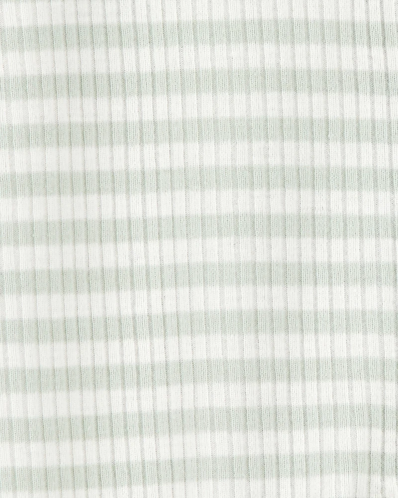 Baby Boy Striped 2-Way Zip Ribbed Sleeper pyjamas