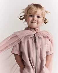 Toddler Girl Velvety Bow Headband - Light Pink