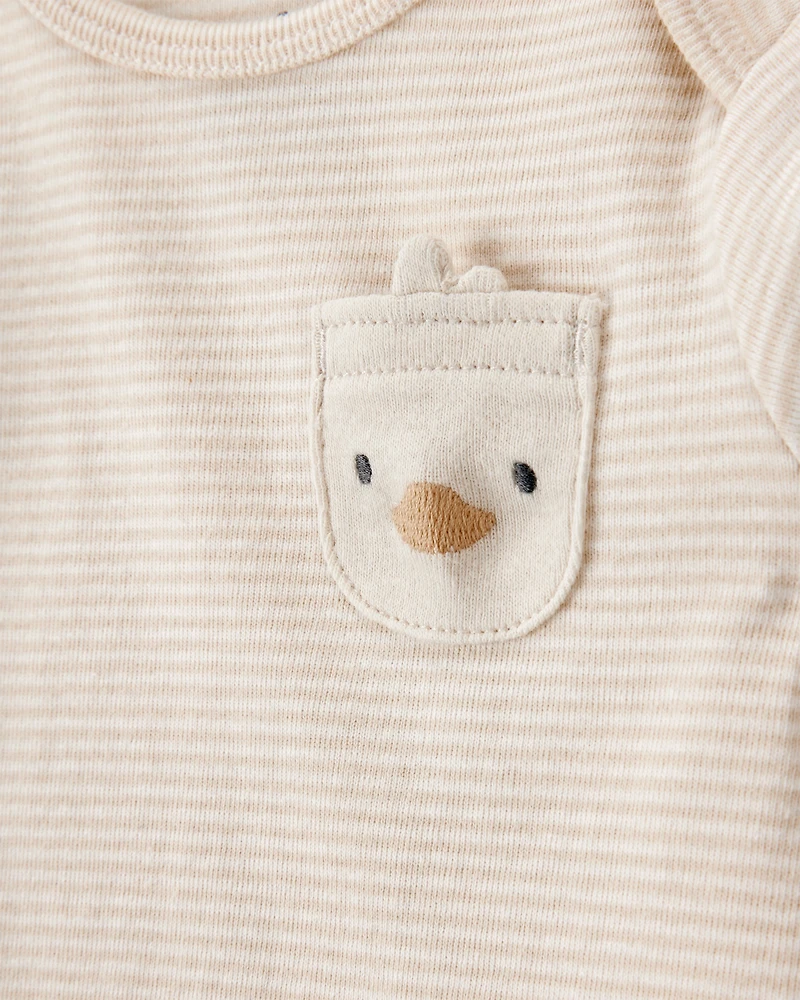 Baby 4-Piece Striped Duck Outfit Set
