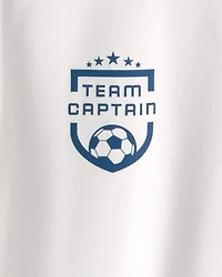 Boys 'Team Captain' Active Graphic Tee - White