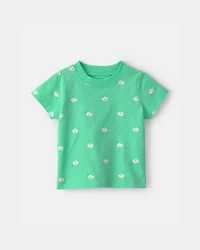 Baby 2-Piece Fish Short-Sleeve Overall Set - Green/Ivory