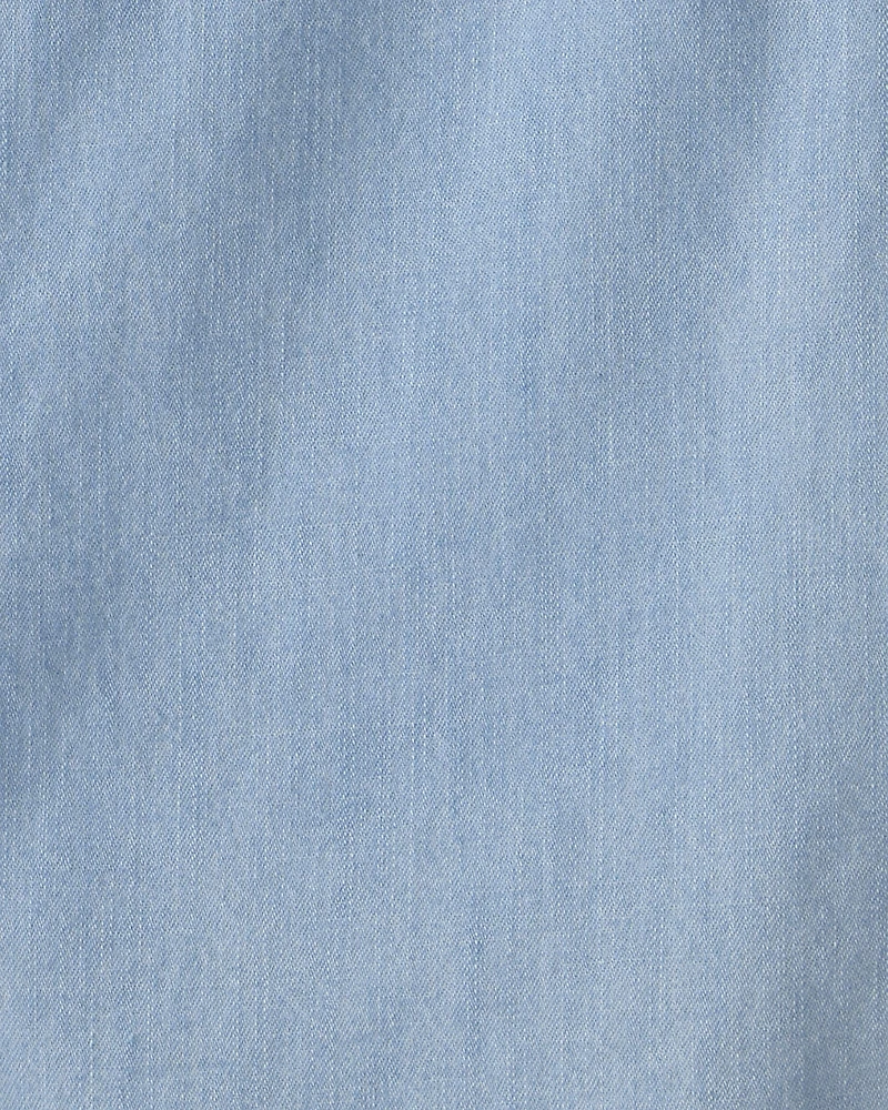 Boys Organic Cotton Chambray Button-Down Top